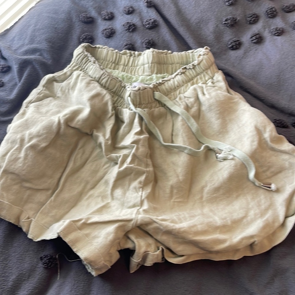 Princess Polly Linen Short - Light Green